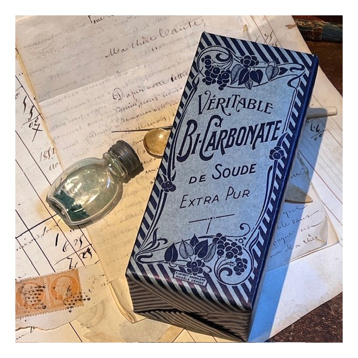 Sodium bicarbonate - Antique cardboard pharmacy box - 1910/1920