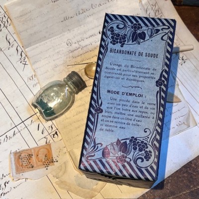 Bi-Carbonate de Soude - Ancienne boîte de Pharmacie en carton - Belle Epoque
