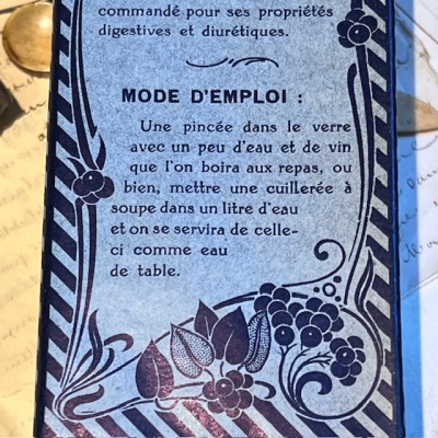 Bi-Carbonate de Soude - Ancienne boîte de Pharmacie en carton - Belle Epoque