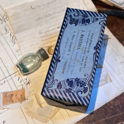 Bi-Carbonate de Soude - Ancienne boîte de Pharmacie en carton - Belle Epoque