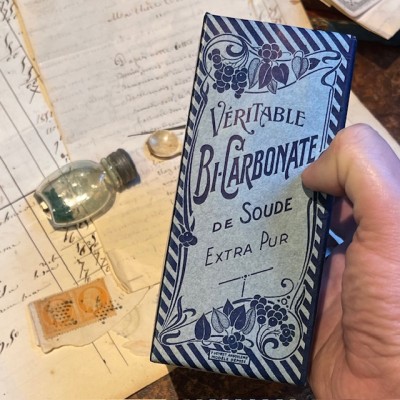 Bi-Carbonate de Soude - Ancienne boîte de Pharmacie en carton - Belle Epoque