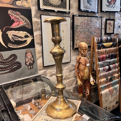 Large brass candlestick 38cm - Candleholder - Early 20th century