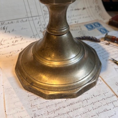 Large brass candlestick 38cm - Candleholder - Early 20th century