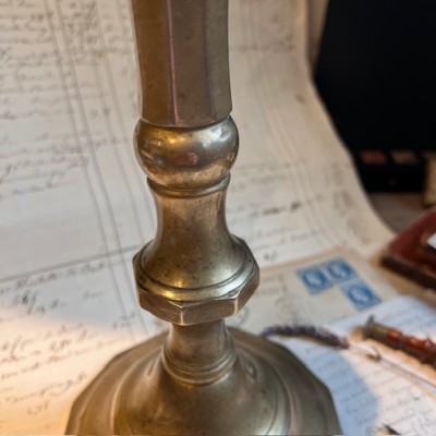 Large brass candlestick 38cm - Candleholder - Early 20th century