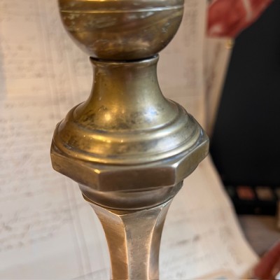 Grand Bougeoir en laiton 38cm - Chandelier - Début XXème