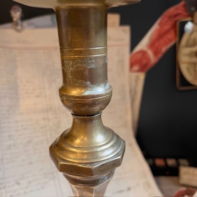 Large brass candlestick 38cm - Candleholder - Early 20th century