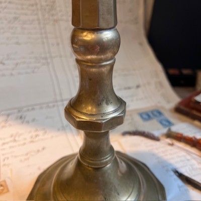 Large brass candlestick 38cm - Candleholder - Early 20th century