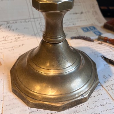 Large brass candlestick 38cm - Candleholder - Early 20th century