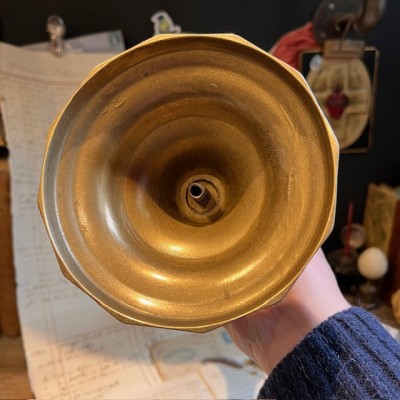 Large brass candlestick 38cm - Candleholder - Early 20th century