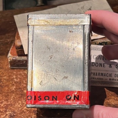 Codeine - POISON - Antique metal pharmacy box