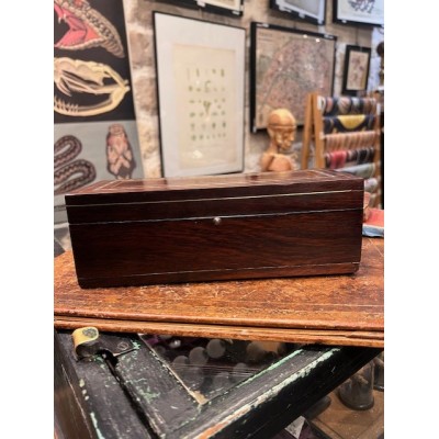 Napoleon III box in rosewood and polychrome marquetry