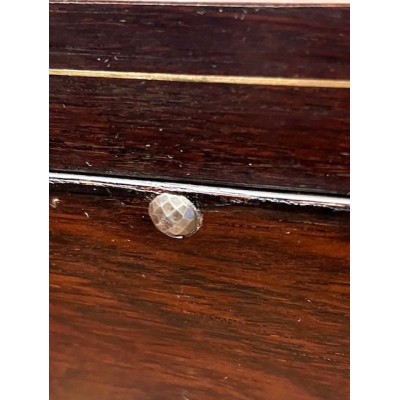 Boîte de salon Napoléon III en bois de rose et marqueterie - Dominos