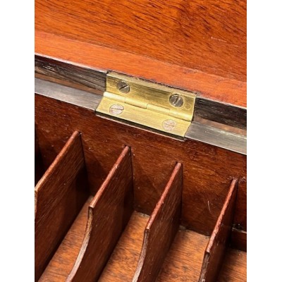 Napoleon III box in rosewood and polychrome marquetry