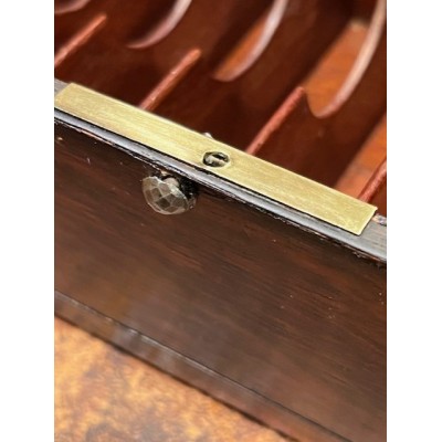 Boîte de salon Napoléon III en bois de rose et marqueterie - Dominos