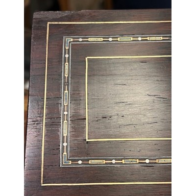 Napoleon III box in rosewood and polychrome marquetry