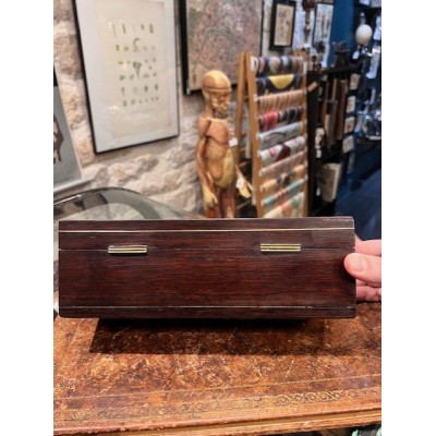 Napoleon III box in rosewood and polychrome marquetry