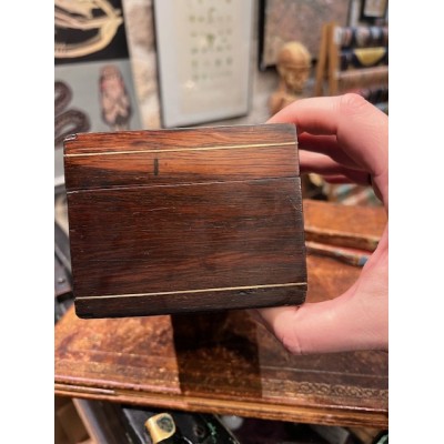 Napoleon III box in rosewood and polychrome marquetry