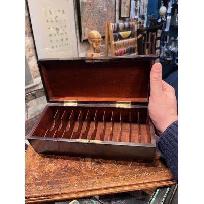 Napoleon III box in rosewood and polychrome marquetry