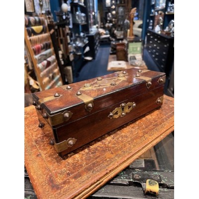 Boîte à gants d'époque Napoléon III - Palissandre et Marqueterie en os