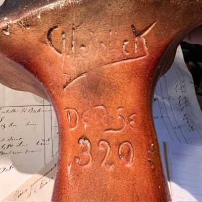 Advertising bust in plaster - Au Gagne Petit - Art Nouveau circa 1900