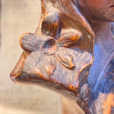 Advertising bust in plaster - Au Gagne Petit - Art Nouveau circa 1900