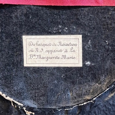 Reliquaire à paperolles Ste Marguerite Marie et du Saint Bosquet XIXe