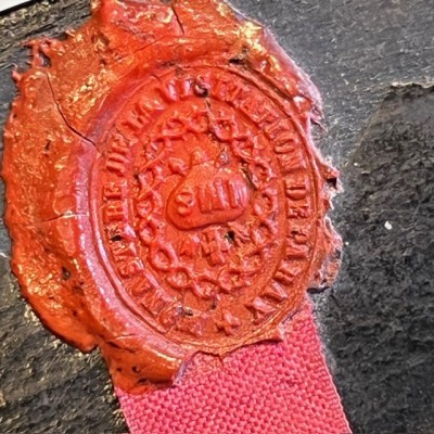 Reliquaire à paperolles Ste Marguerite Marie et du Saint Bosquet XIXe