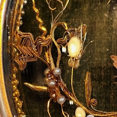 Reliquaire à paperolles Ste Marguerite Marie et du Saint Bosquet XIXe