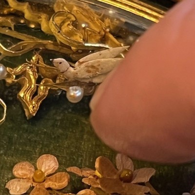 Reliquaire à paperolles Ste Marguerite Marie et du Saint Bosquet XIXe