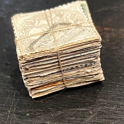 1 centime Gris - Ballot de 100 timbres ficelé - 1903/1932 - Blanc