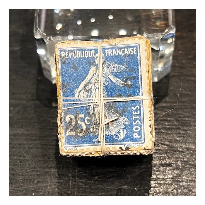 25 centimes Bleu - Ballot de 100 timbres ficelé - 1903/1930 -Semeuse