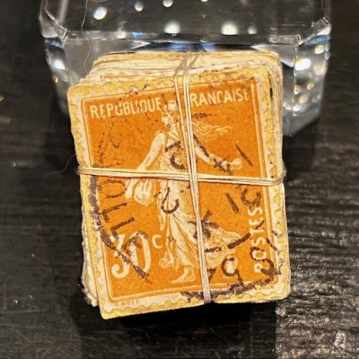 30 centimes Orange - Ballot de 100 timbres ficelé - 1903/1930 -Semeuse