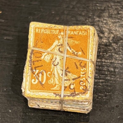30 centimes - Bundle of 100 stamps tied with string - 1900/1930