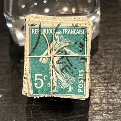 5 centimes Vert - Ballot de 100 timbres ficelé - 1903/1930 - Semeuse