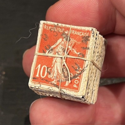 10 centimes - Bundle of 100 stamps tied with string - 1900/1930 - Semeuse type