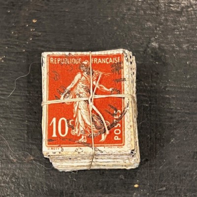 10 centimes - Bundle of 100 stamps tied with string - 1900/1930 - Semeuse type