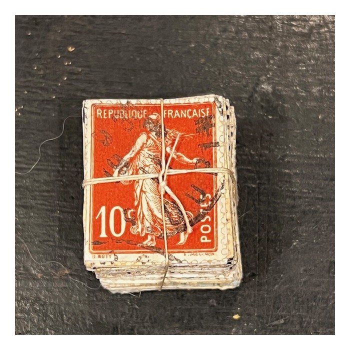 10 centimes Rouge - Ballot de 100 timbres ficelé - 1903/1930 - Semeuse