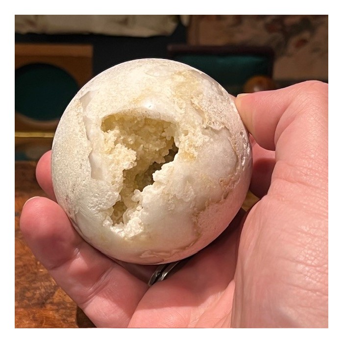 Agate geode sphere - Madagascar - Natural colours