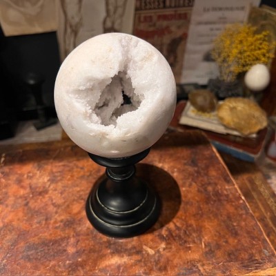 Sphère géode d'Agate - Madagascar - Teintes naturelles