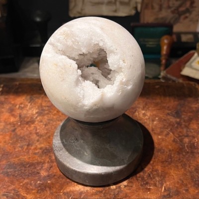 Agate geode sphere - Madagascar - Natural colours