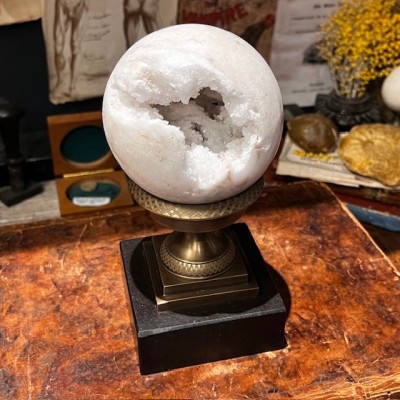 Sphère géode d'Agate - Madagascar - Teintes naturelles