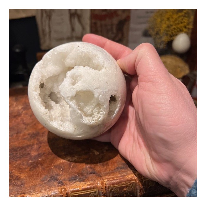 Agate geode sphere - Madagascar - Natural colours
