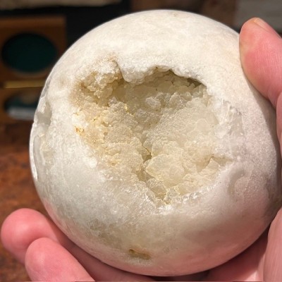 Sphère géode d'Agate - Madagascar - Teintes naturelles
