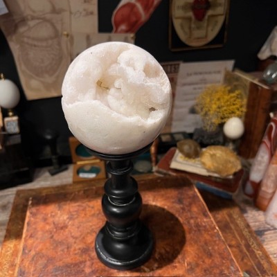 Sphère géode d'Agate - Madagascar - Teintes naturelles