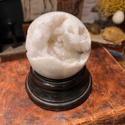 Sphère géode d'Agate - Madagascar - Teintes naturelles