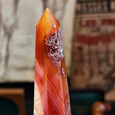 Sardonyx Agate Obelisk - Banded agate