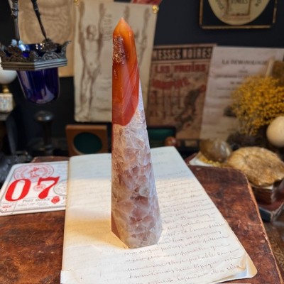 Obélisque d'Agate Sardonyx - Agate rubanée