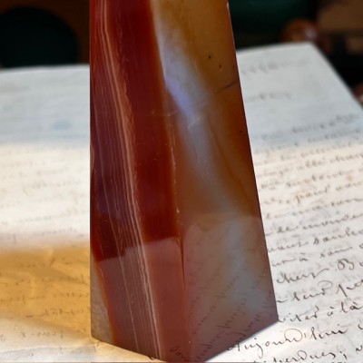 Obélisque d'Agate Sardonyx - Agate rubanée
