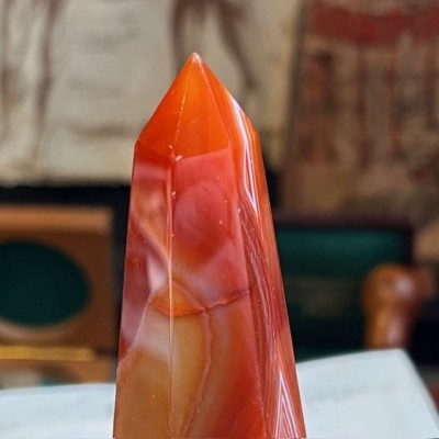 Sardonyx Agate Obelisk - Banded agate