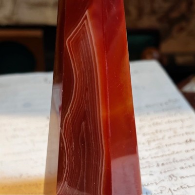 Obélisque d'Agate Sardonyx - Agate rubanée